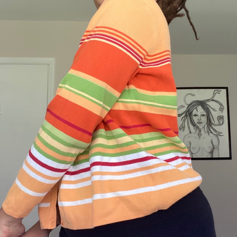 Striped button cardigan - Picture 3 of 7